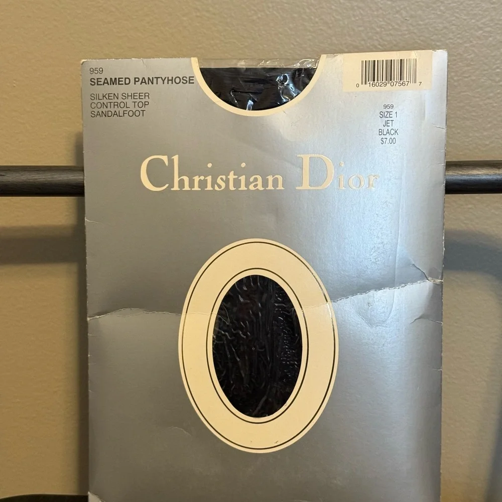 Dior Black Seamed Pantyhose